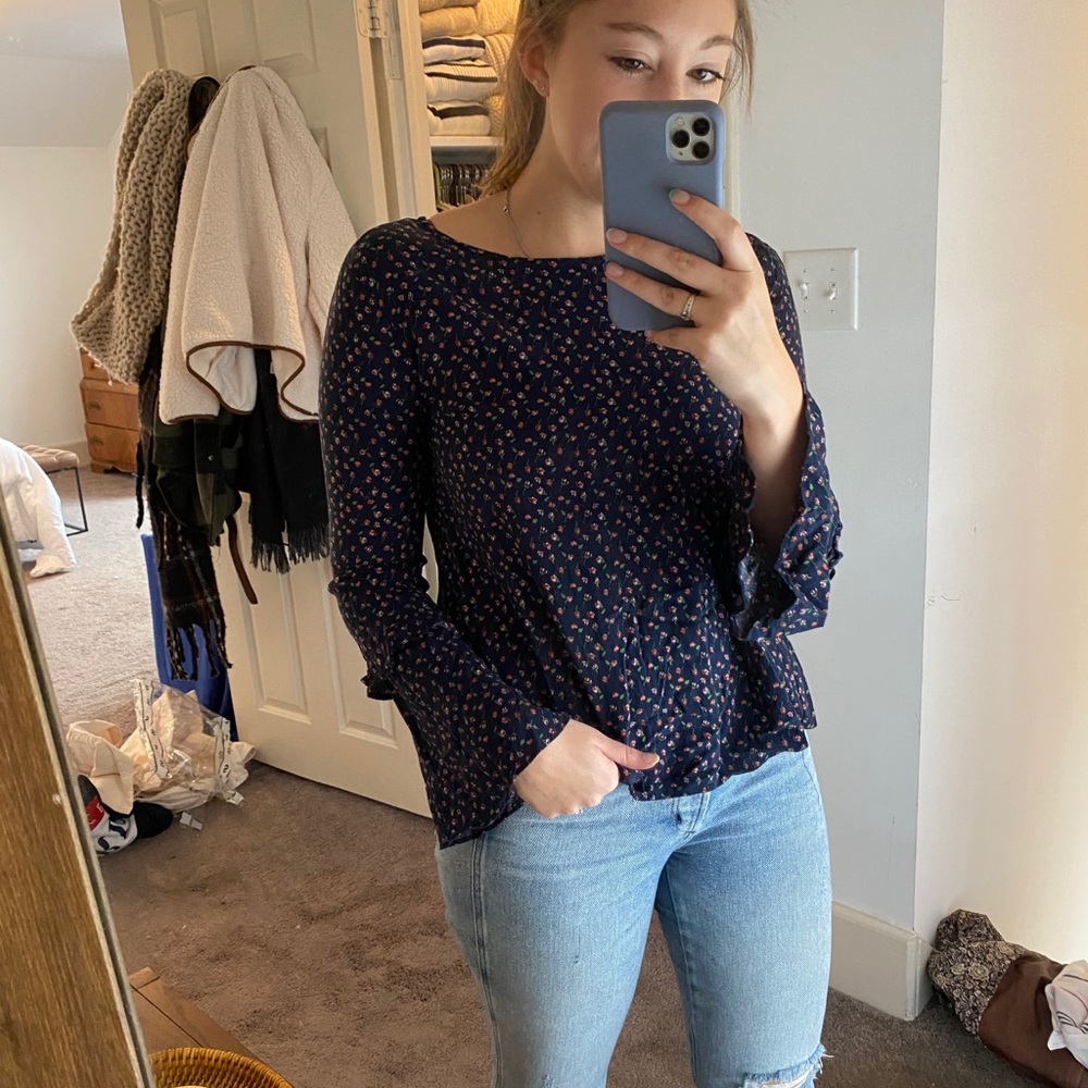 Open Back Floral Top